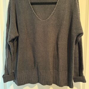 Lucky Brand Charcoal V-Neck Sweater